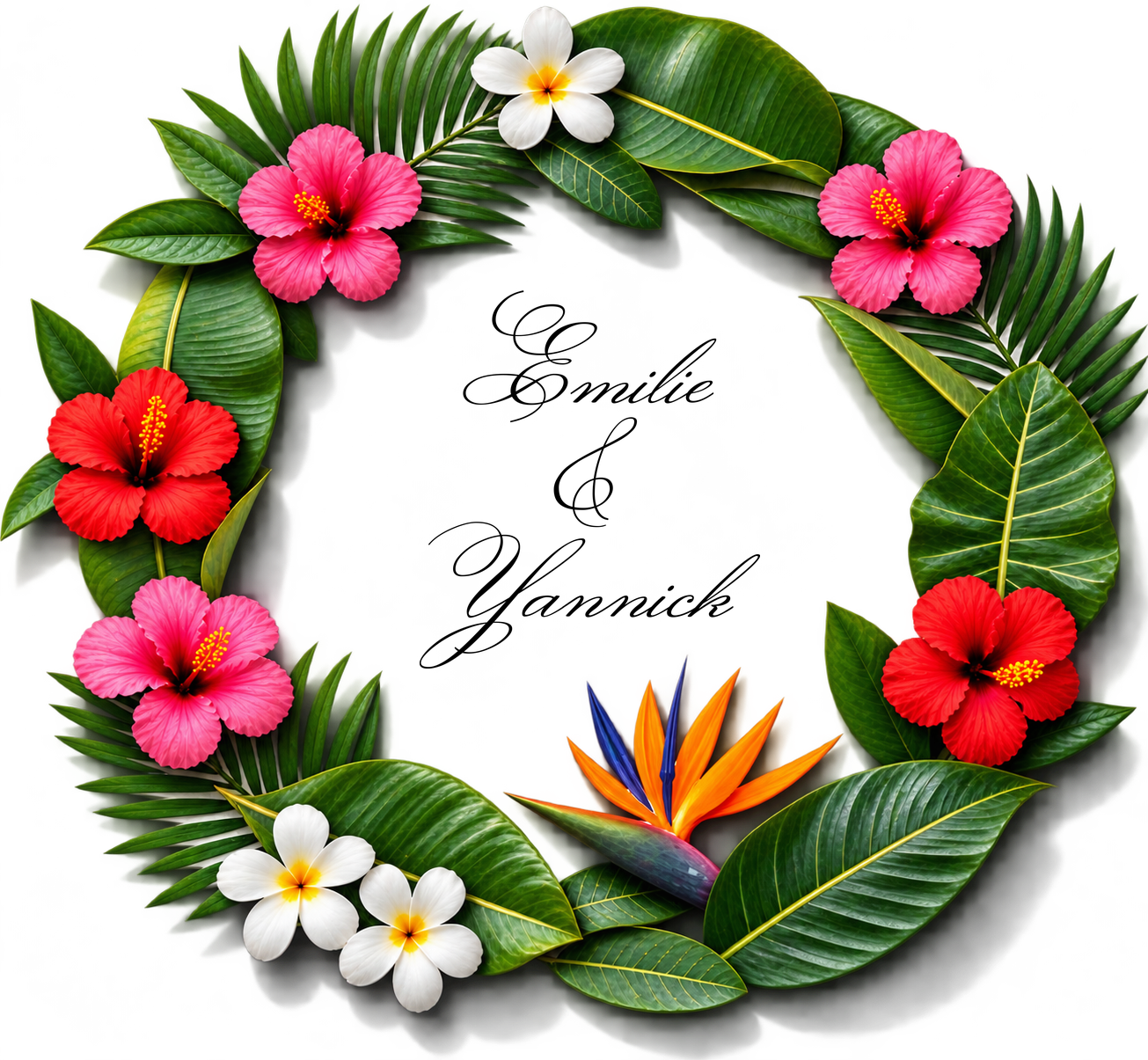 Couronne tropicale fleurie
